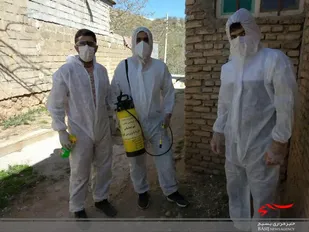 غربالگری و ضدعفونی معابر عمومی اردل