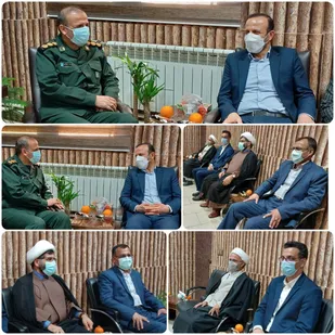 دیدار رئیس و جمعی از اعضای شورای تامین شاهرود با فرمانده سپاه+ عکس