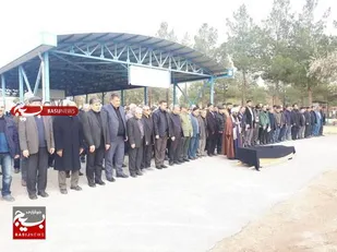 تشییع پیکر مادر شهید عرفان مرتضوی در ممقان