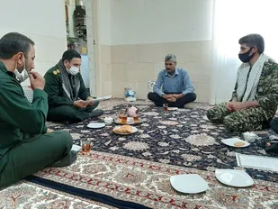 دیدار فرمانده سپاه بجنورد با جانبازان و رزمندگان روستای گریوان