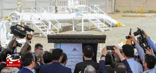 بهره برداری از بزرگترین ایستگاه خط انتقال گاز در خراسان رضوی/گاز مصرفی ۳۰۰ هزار خانوار در این پروژه ملی تقویت شد + عکس و فیلم