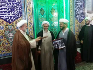 مراسم تکریم و معارفه امام جماعت مسجد جوادیه شاهرود+ تصاویر