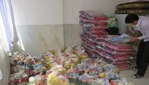 اطعام 700 نفر از نیازمندان کبودراهنگ