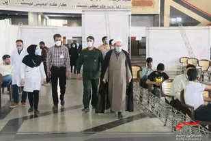 بازدید مسئولان ناحیه بسیج شهرستان قم از دو مرکز واکسیناسیون