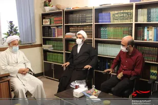 دیدار فرمانده و مسئول دفترنمایندگی ولی فقیه سپاه  ناحیه امام هادی (ع) با امام جمعه مهرشهر و کمالشهر