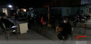 آیین عزاداری ایام محرم در محوطه مدرسه نرگس بروجرد
