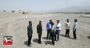 بازدید مدیر کل مدیریت بحران و مسئول بسیج سازندگی کرمان از محل اجرای پروژه سیل&zwnj;بند در ۴ روستای&nbsp; شهرستان جیرفت