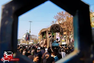 تشییع ۶ شهید گمنام دفاع مقدس در قم