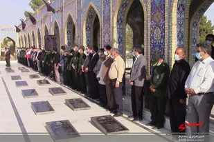 آیین عطر افشانی و تجدید میثاق با شهدا در دامغان برگزار شد + تصاویر