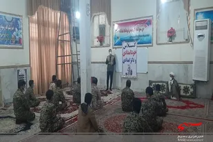 برگزاری کلاس آموزشی بهداشت و مبارزه با ویروس کرونا برای بسیجیان حوزه ثارالله خاش