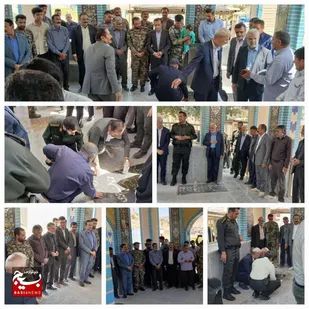 آیین عطرافشانی قبور شهدای شهر منج