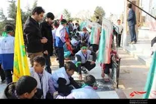 غبارروبی گلزار شهدا فرهنگی شهرستان شاهرود