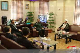 دیدار فرمانده و مسئول دفتر نمایندگی ولی فقیه سپاه امام حسن مجتبی(ع) با رئیس کل دادگستری استان البرز