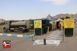 مانور پدافندی جنگ نوین درلشکر عملیاتی مردم پایه 5نصر +تصاویر