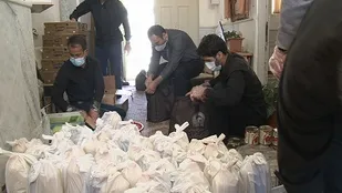 توزیع ۳۰۰ بسته معیشتی در هریس