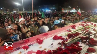 آیین وداع با پیکر مطهر شهید علیرضا بالیده