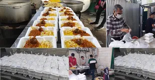 ۲۰۰ پرس غذای گرم  در محله کیانشهر طبخ و توزیع شد