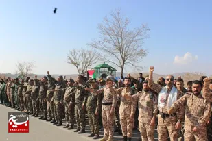 رزمایش اقتدار بسیجیان در شهرستان خوشاب برگزار شد