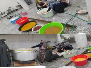 طبخ غذای نذری به مناسبت شهادت حضرت فاطمه زهرا (س)