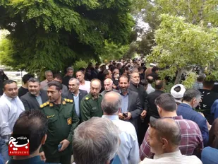 تشییع پیکر مرحوم حاج علی اکبر شاه بختی پدر شهید امراله شاه بختی در چهارباغ