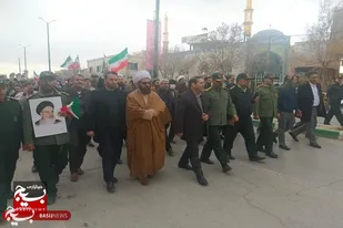 راهپیمایی مردم ولایتمدار شهرستان&nbsp; فامنین در محکومیت هتک حرمت قرآن کریم