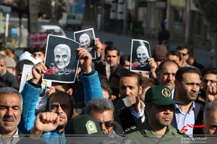 راهپیمایی ضد آمریکایی در شهرستان سامان برگزار شد