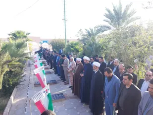 گلباران قبور شهدای شهرستان راور با حضور فرمانده سپاه ثارالله