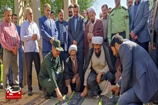 عطر افشانی مزار مطهر شهدای شهرستان درگزین با حضور آیت الله شعبانی