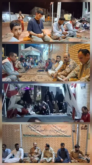 حضور فرمانده سپاه ناحیه فنوج در جمع مردم و برنامه&zwnj;های گرامیداشت دفاع مقدس