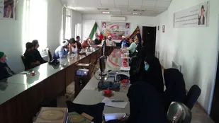 برگزاری جلسه اشراف و همایش ابلاغ برنامه های سال ۱۴۰۱ دفتر نمایندگی ولی فقیه در ناحیه مقاومت بسیج یاسر