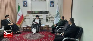 فرمانده سپاه امام علی بن ابی&zwnj;طالب(ع) با آیت&zwnj;الله حسینی بوشهری امام جمعه قم دیدار کرد