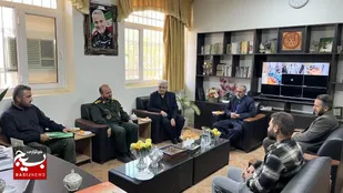 دیدار فرماندار و مسئولین شهرستان اشتهارد، با فرمانده سپاه ناحیه حضرت علی اکبر (ع)