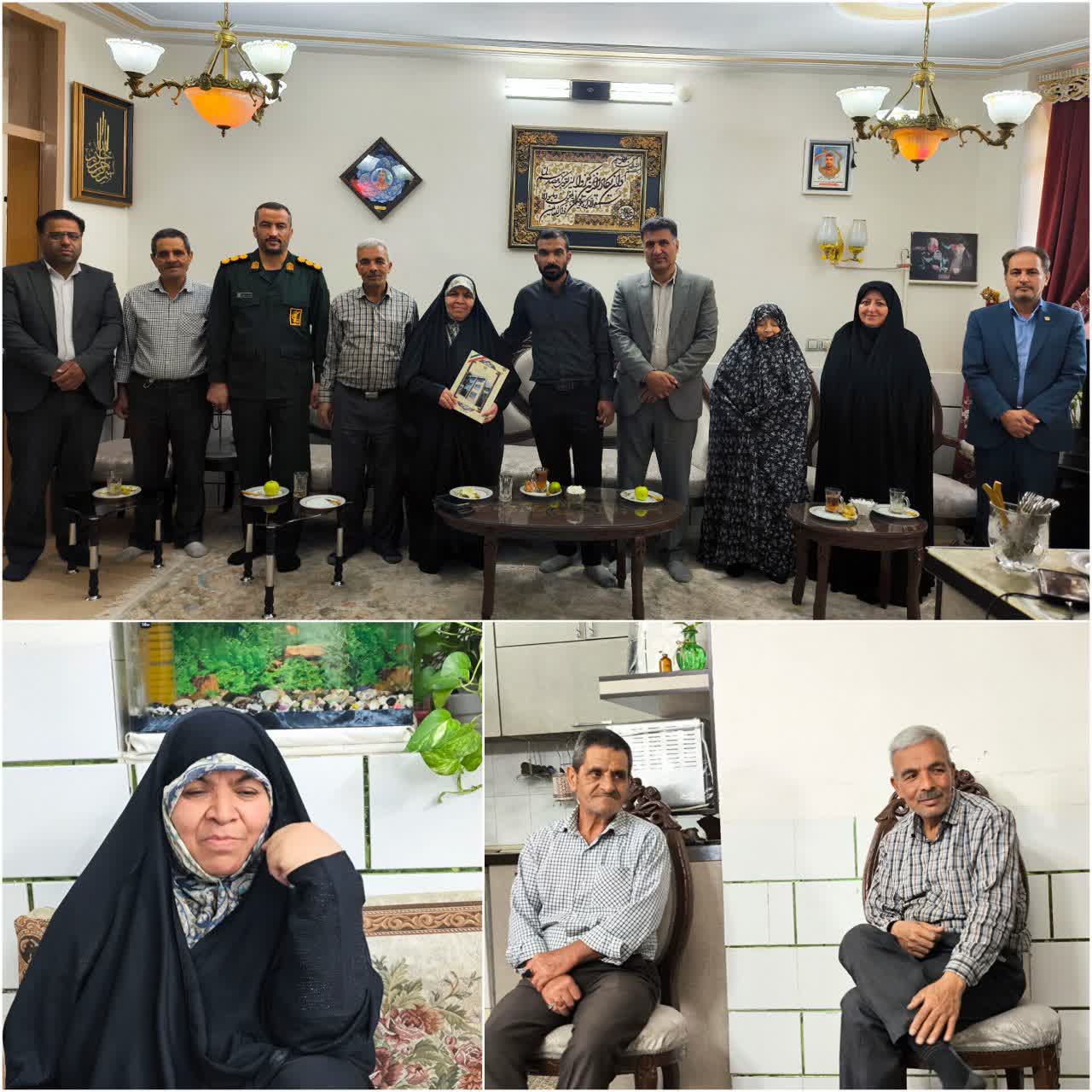 دیدار مسئولان آموزش و پرورش و بسیج فرهنگیان شاهرود با خانواده شهید مزینانیان