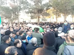 تشییع پیکر مطهر جانباز سرافراز بلال محمدیان در نسيم شهر
