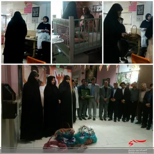 بازدید و عیادت بسیجیان پایگاه بلال حوزه ۴ خواهران از بیمارستان امام حسین (ع)