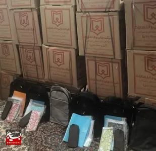 توزیع ۱۵۰ بسته نوشت&zwnj;افزار ایرانی اسلامی توسط آستان مقدس امامزادگان بخش مرکزی شهرستان قم در قنوات