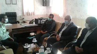 دیدار فرمانده حوزه بسیج محلات حمزه سیدالشهدا با فرماندهان کلانتری منطقه کلاته خیج شاهرود