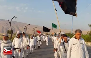 ورود کاروان پیاده روی اربعین حسینی به شهرستان ایذه