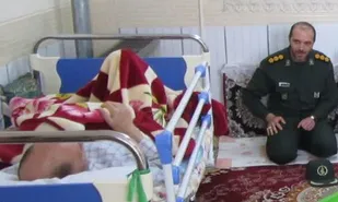 دیدار فرمانده سپاه ناحیه خوانسار با جانباز سرافراز دفاع مقدس طاهر سلامی