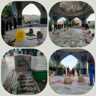 گلباران قبور پاک شهدای روستای اروانه