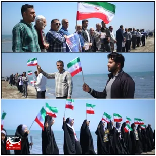 فیلم/ تشکیل زنجیره انسانی توسط مردم غیور شهرستان گلوگاه در سواحل منطقه میانکاله