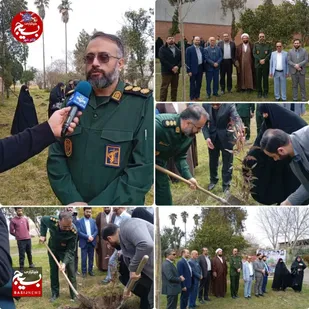 کاشت ۳۰۰ اصله نهال به نیت شهدا در قائم شهر