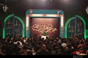 مراسم عزاداری به مناسبت شهادت حضرت امام صادق(علیه السلام) در حسینیه شهدای بسیج