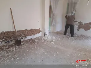 مرمت و بازسازی خانه محروم در روستای مرادتپه اشتهارد