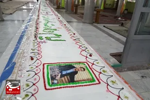 پخت کیک 110 متری به مناسبت میلاد امام حسین (علیه السلام)