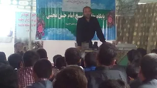 برگزاری کلاس آموزش نظامی و پیاده روی شبانه پایگاه حزب الله شاهرود