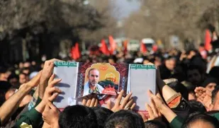 تشییع پیکر مطهر شهید مرتضی ترابی&zwnj;کمال در همدان