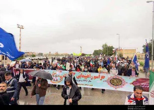 مراسم باشکوه راهپیمایی 22 بهمن در جزیره خارگ