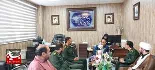 دیدارفرمانده سپاه ناحیه نطنز با ریاست دادگستری شهرستان