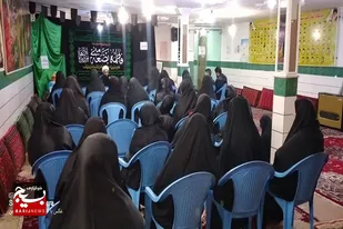 مراسم فاطمیه همراه با سوگواره یاس های غزه در سرخه برگزار شد
